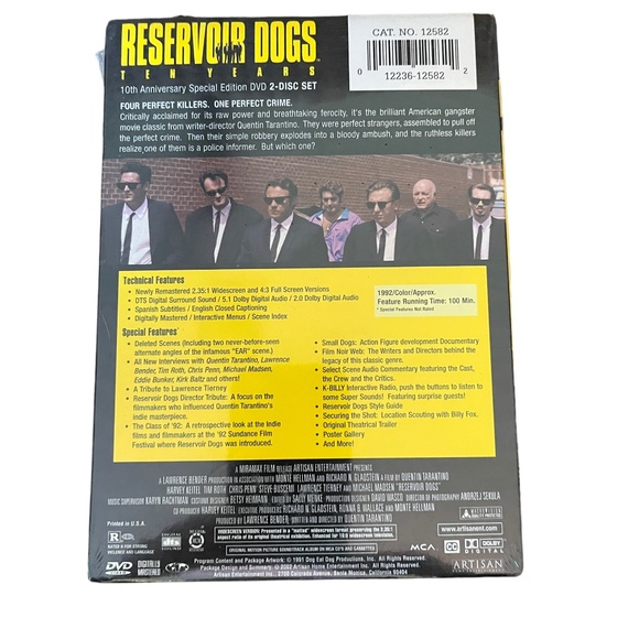 Artisan Special Edition Ten Years- Reservoir Dogs- DVD - NEW Factory Sealed - Picture 2 of 2